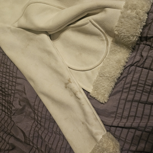 MUDD White suede jacket with fur lining - Picture 9 of 12